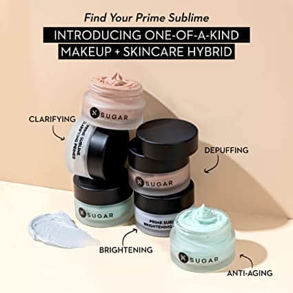 SUGAR Cosmetics Prime Sublime Depuffing Face Primer Mattifying Long Lasting Pore Minimizing Makeup Skincare Hybrid 100 Vegan