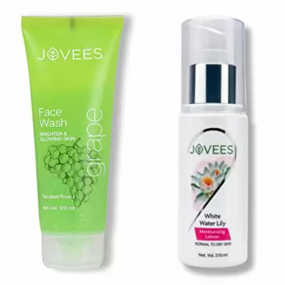 JOVEES HERBAL GRAPES FACE WASH 120ML AND WATER LILY LOTION 200ML