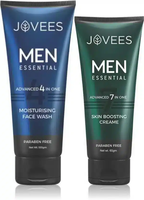JOVEES Men advance 4 in 1 FaceWash 100ml Men Skin Boosting Cream 60 gm Combo