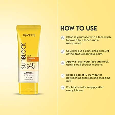 Jovees Herbal Sun Block Sunscreen SPF 45 1