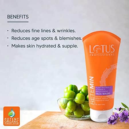 Lotus Professional Retemin Plant Retinol Vitamin C Brightening Face Wash 1