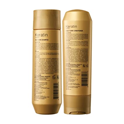 Luxliss Keratin Daily Care Conditioner Shampoo Gold editionPack of 2 250ml 200 ml 3