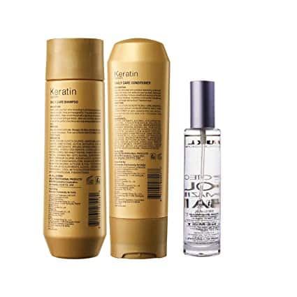 Luxliss Keratin Dailycare Shampoo Conditioner and Serum Treatment 250ml 200ml 3