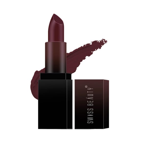 Swiss Beauty HD Matte Pigmented Lipstick Wine Blush 3.5g
