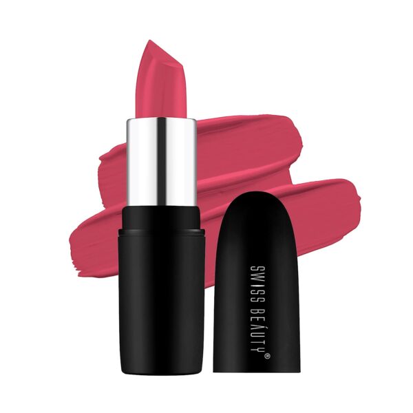Swiss Beauty Pure Matte Lipstick Pixie Pink 3.8gm