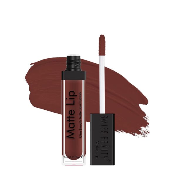 Swiss Beauty Ultra Smooth Matte Liquid Lipstick Deep Maroon 6ml