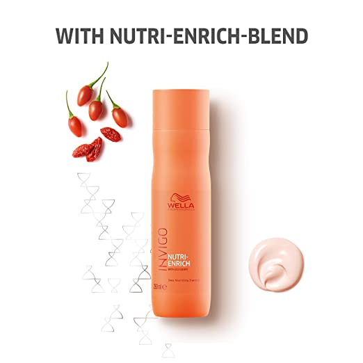 Wella Professionals INVIGO Nutri Enrich Deep Nourishing Mask For Dry And Damaged Hair 150 ml and Shampoo For Dry And Damaged Hair 250 ml Combo 3