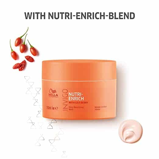Wella Professionals INVIGO Nutri Enrich Deep Nourishing Mask For Dry And Damaged Hair 150 ml and Shampoo For Dry And Damaged Hair 250 ml Combo 5