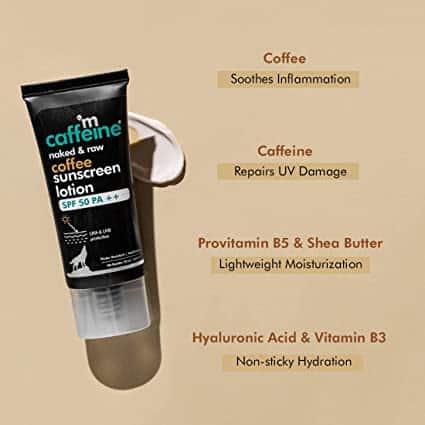 mCaffeine Coffee Matte Sunscreen lotion SPF 50 PA 50ml .
