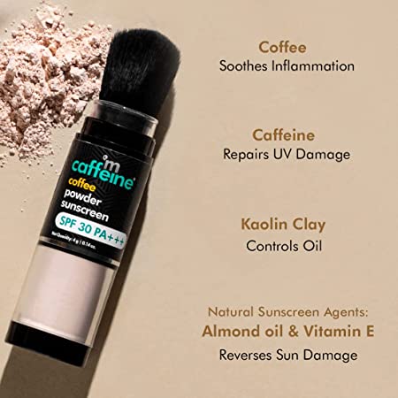 mCaffeine Coffee Powder Sunscreen with SPF 30 PA for Sun Protection 4g