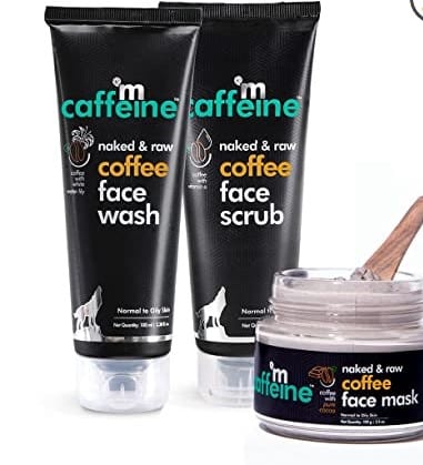 mCaffeine Deep Pore Cleansing Regime Face Wash Mask Scrub 300ml Trio 2