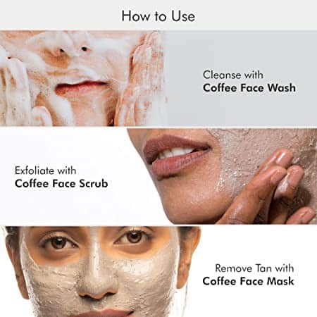 mCaffeine Deep Pore Cleansing Regime Face Wash Mask Scrub 300ml Trio 3