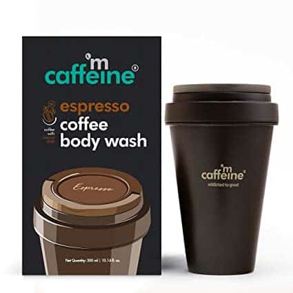 mCaffeine Espresso Coffee Body Wash for Soft Smooth Tan Free Skin 300ml 1