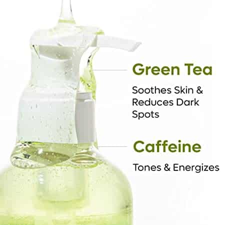 mCaffeine Green Tea Body Wash with 10 AHA Dark Spots Pigmentation