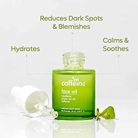 mCaffeine Green Tea Squalane Face Oil for Dewy Glow