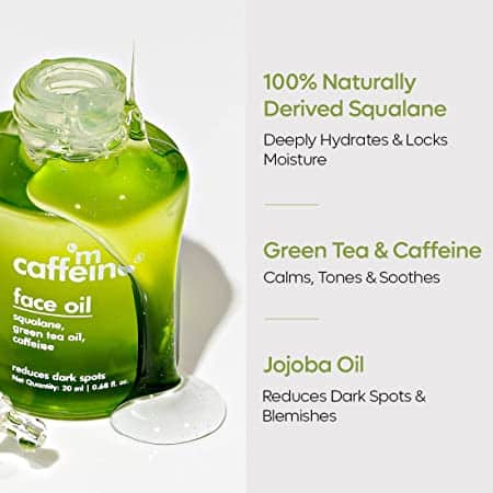 mCaffeine Green Tea Squalane Face Oil for Dewy Glow 1 1
