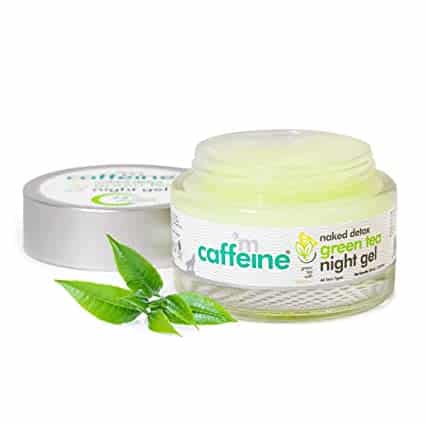 mCaffeine Vitamin C Night Gel Cream for Glowing Skin with Green Tea Aloe Vera Hyaluronic Acid 1