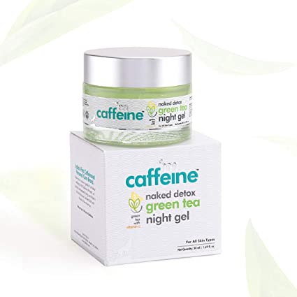 mCaffeine Vitamin C Night Gel Cream for Glowing Skin with Green Tea Aloe Vera Hyaluronic Acid 2