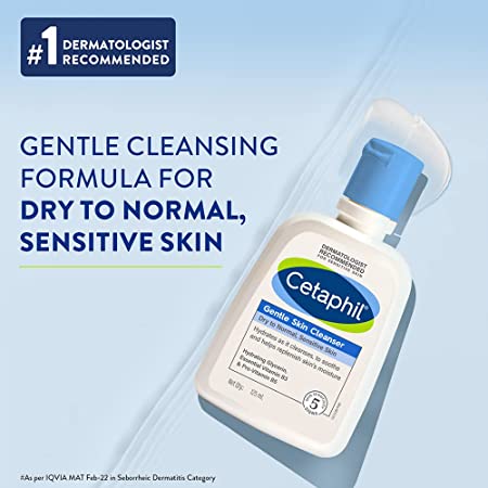 Cetaphil Face Wash Gentle Skin Cleanser for Dry to Normal Sensitive Skin 125 ml Hydrating Face Wash with Niacinamide Vitamin B51