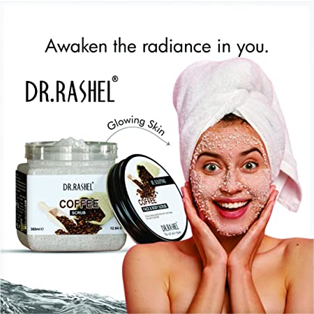 DR.RASHEL Coffee Scrub Face Body Scrub for Brightening Vitamin Dark Circle 380 Ml