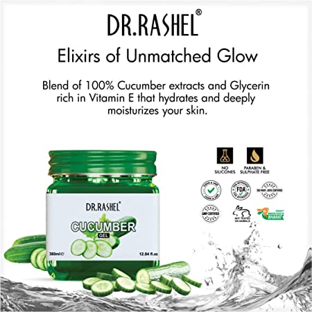 DR.RASHEL Cucumber Gel For Men Women For Moisturizing And Glowing Skin Enrich With