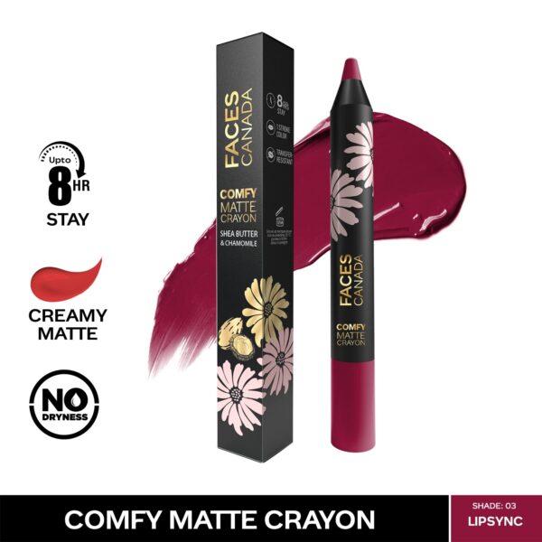 FACES CANADA Comfy Matte Lip Crayon Lipsync 03 2.8g 2