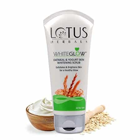 Lotus Herbals White Glow Oatmeal And Yogurt Skin Whitening Scrub 100g