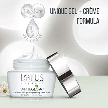 Lotus Herbals WhiteGlow Skin Whitening Brightening Gel Face Cream with SPF 25