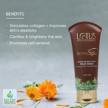 Lotus Professional dermoSpa Brazilian sprinkle of youth face wash.