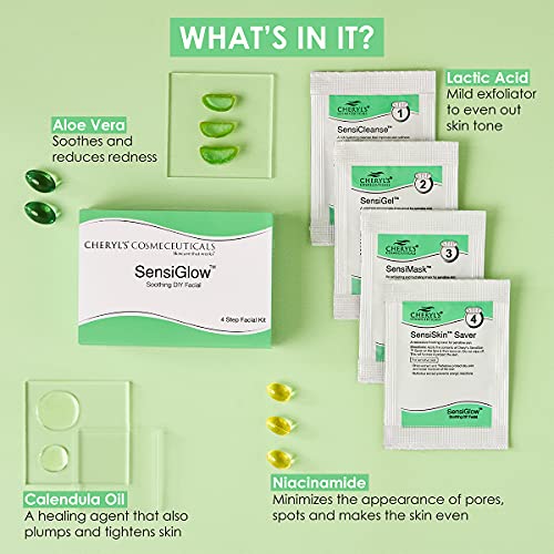 Cheryls Cosmeceuticals SensiGlow Harmonizing Facial Kit for Sensitive Skin Single Use2