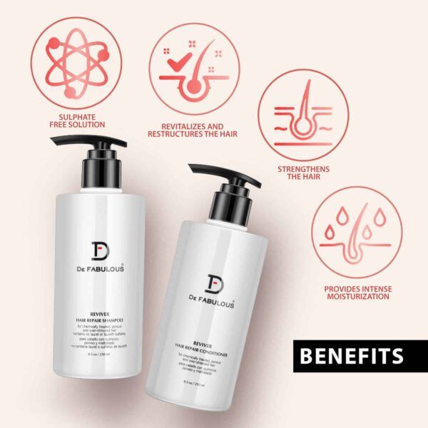 De Fabulous Reviver Hair Repair Shampoo Conditioner 250ml combo