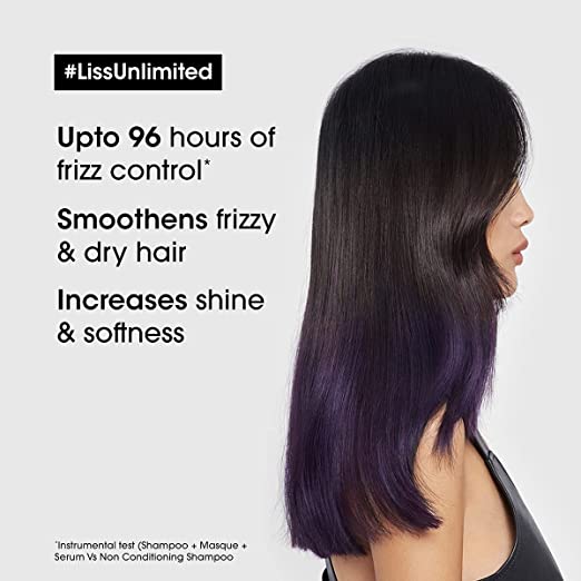 LOreal Professionnel Liss Unlimited Shampoo With Pro Keratin And Kukui Nut Oil Rebellious Frizzy Hair Serie Expert 300Ml