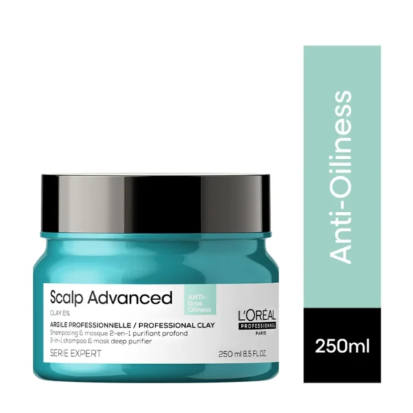 LOreal Professionnel Scalp Advanced Anti Oiliness 2 In 1 Deep Purifier Clay