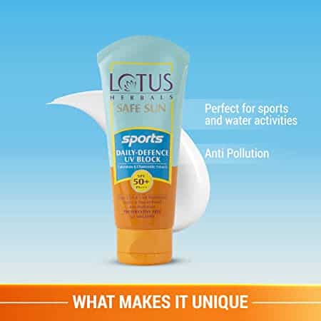 Lotus Herbals Sun Sports Daily defence SPF 50 80 grams Cream 2