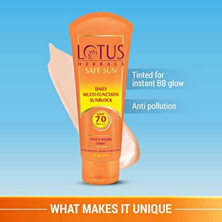 Lotus Herbals Sunscreen SPF 70 PA 60 grams Cream2