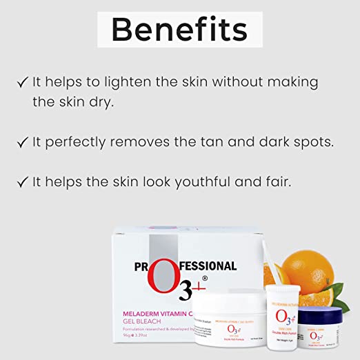 O3 Meladerm Vitamin C Gel Bleach for Skin Whitening and Hair Lightening 96g2