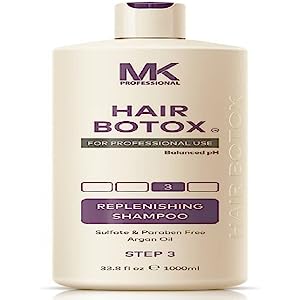 MK PROFESSIONAL Hair Botox Replenishing Shampoo Sulfte Paraben Free 1000ml
