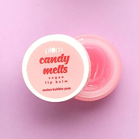 Plum Candy Melts Vegan Lip Balm melon bubble