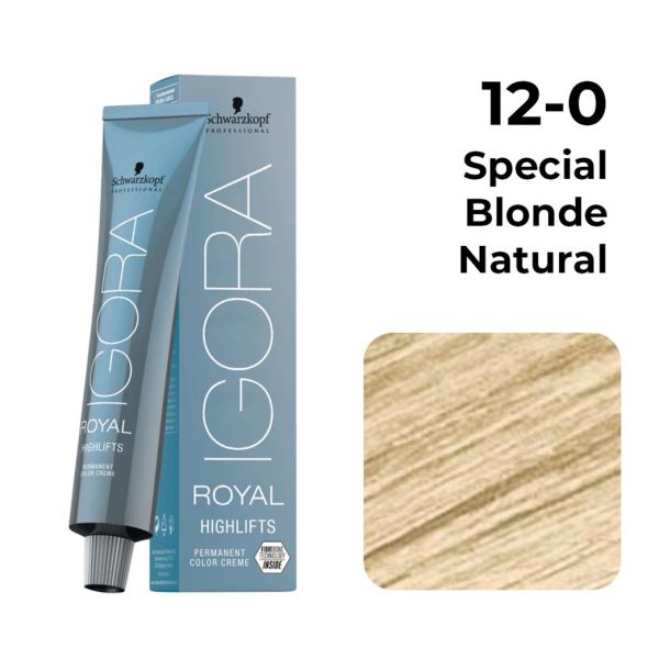 Schwarzkopf Professional IGORA Royal Fashion Lights Permanent Highlight Color Creme 12 0 Special Blonde Natural