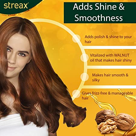 Streax Glossy Serum Shine Shampoo Conditioner with Walnut Hair Serum 2