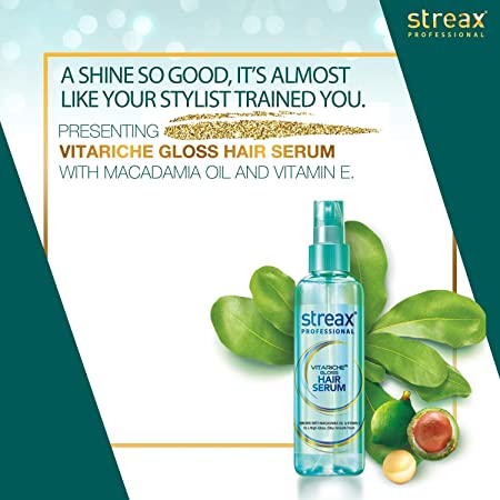 Streax Professional Vitariche Gloss Hair Serum Pack of 3 115 ml each1