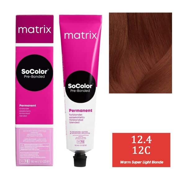 Matrix SOCOLOR 12.4 12C Warm Super Light blonde