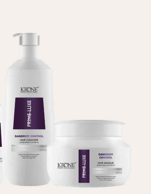 Krone Professional Prime Luxe Dandruff Control Hair Cleanser 1000ml and Masque 500ml